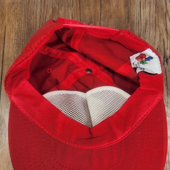 VTG Armstrong Tires Rhino Logo Snapback Hat Cap Red Mechanic Cars Advertising - Picture 9 of 10